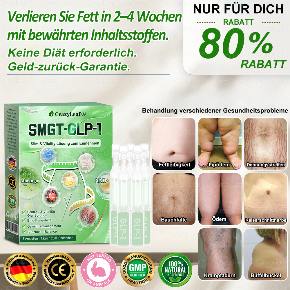 Nur noch 5 Packungen CrazyLeaf® übrig! 🎉 Wir bieten extra 50% Rabatt! Hol dir deinen Traumkörper – jetzt oder nächstes Jahr! ✨