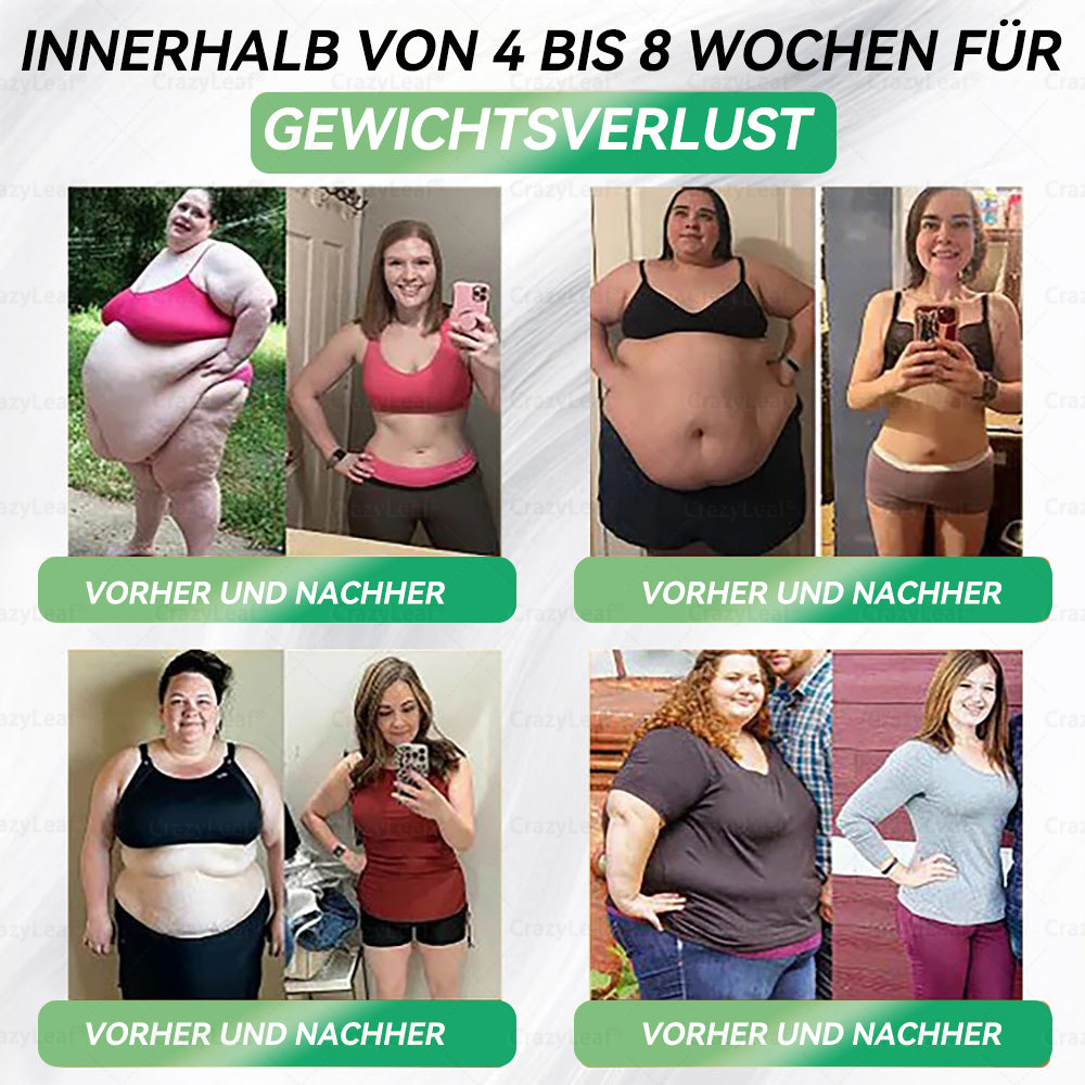 CrazyLeaf® GLP-1 Lösung zum Einnehmen 🍀 Nur 1x pro Woche, erste Veränderungen in 7 Tagen sichtbar ✅ Für Adipositas, Herz-Kreislauf, Diabetes, Schlafapnoe, Gelenke und mehr 🍀