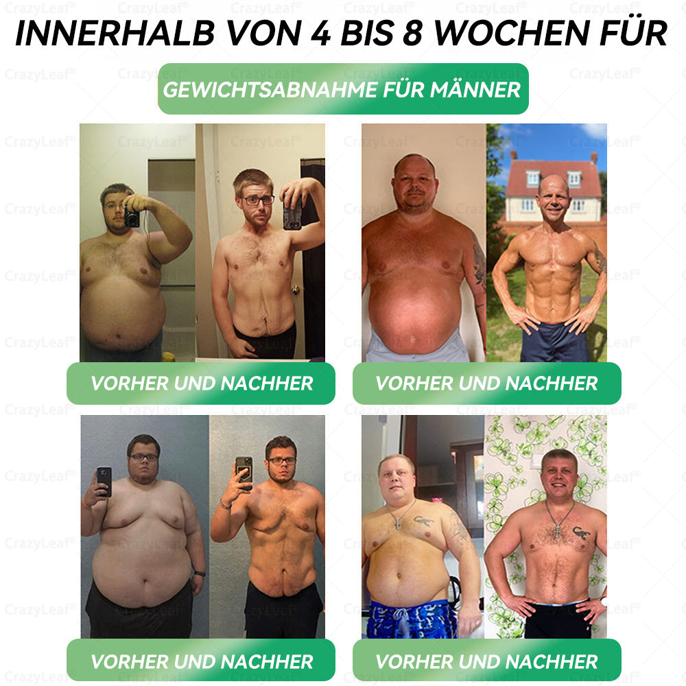 CrazyLeaf® GLP-1 Lösung zum Einnehmen 🍀 Nur 1x pro Woche, erste Veränderungen in 7 Tagen sichtbar ✅ Für Adipositas, Herz-Kreislauf, Diabetes, Schlafapnoe, Gelenke und mehr 🍀