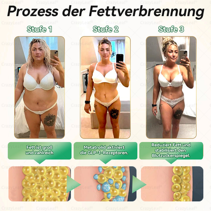 CrazyLeaf® GLP-1 Lösung zum Einnehmen 🍀 Nur 1x pro Woche, erste Veränderungen in 7 Tagen sichtbar ✅ Für Adipositas, Herz-Kreislauf, Diabetes, Schlafapnoe, Gelenke und mehr 🍀