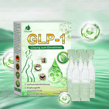 CrazyLeaf® GLP-1 Lösung zum Einnehmen 🍀 Nur 1x pro Woche, erste Veränderungen in 7 Tagen sichtbar ✅ Für Adipositas, Herz-Kreislauf, Diabetes, Schlafapnoe, Gelenke und mehr 🍀