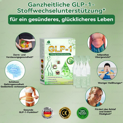 CrazyLeaf® GLP-1 Lösung zum Einnehmen 🍀 Nur 1x pro Woche, erste Veränderungen in 7 Tagen sichtbar ✅ Für Adipositas, Herz-Kreislauf, Diabetes, Schlafapnoe, Gelenke und mehr 🍀